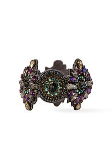 Multi-Colored Hand Embroidered Cuff Bracelet