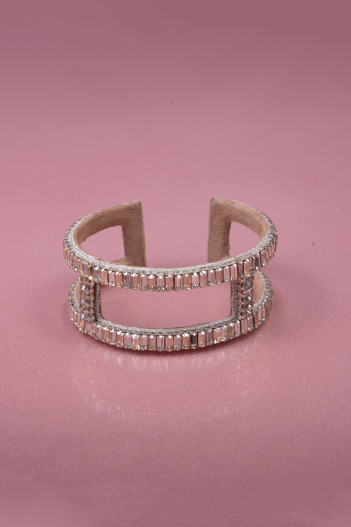 Gold Embroidered Cuff Bracelet