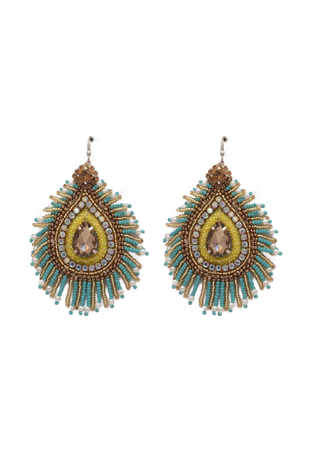 Multi-Colore Embellished Dangler Earrings