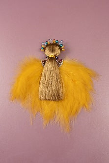 Multi-Colored Suede Hand Embroidered Brooch