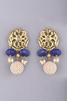 Gold Plated Sapphire Earrings