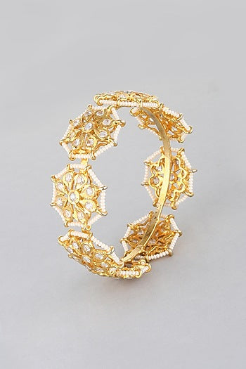 Gold Plated Kundan Bangle
