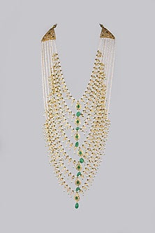 Gold Plated Green Onyx Necklace