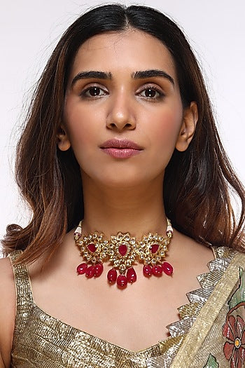 Gold Plated Onyx Necklace
