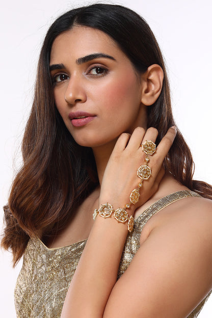 Gold Plated Pearl Bracelet