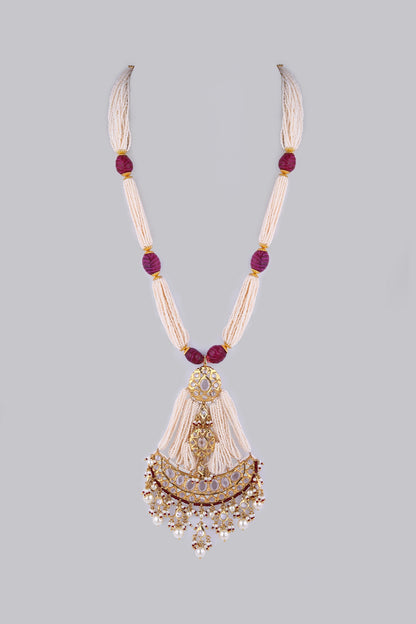 Gold Plated Pearl Necklace