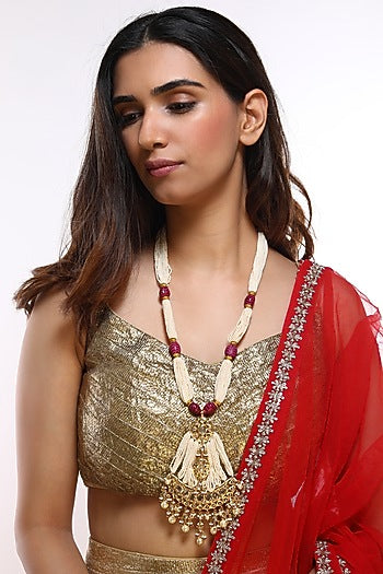 Gold Plated Pearl Necklace