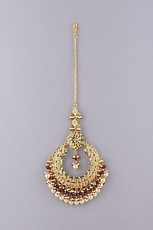Gold Plated Pearl Maangtikka