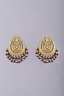 Gold Plated Amethyst Earrings