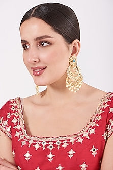 Gold Plated Chandbali Earrings