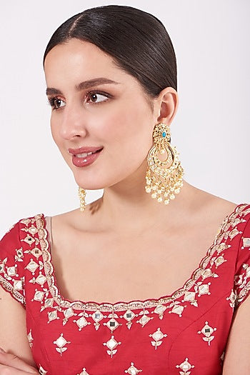 Gold Plated Chandbali Earrings