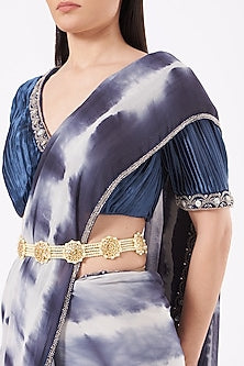 Gold Plated Kundan Polki Waist Belt