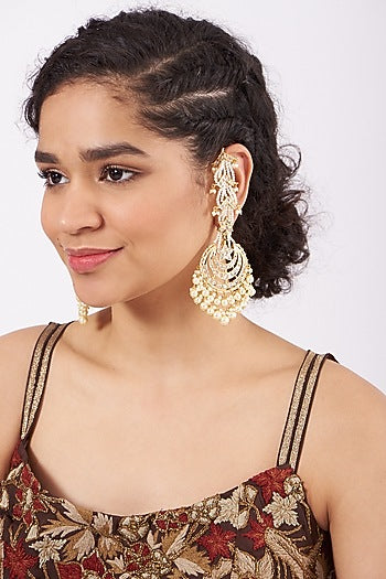 Gold Plated Chandbali Earrings