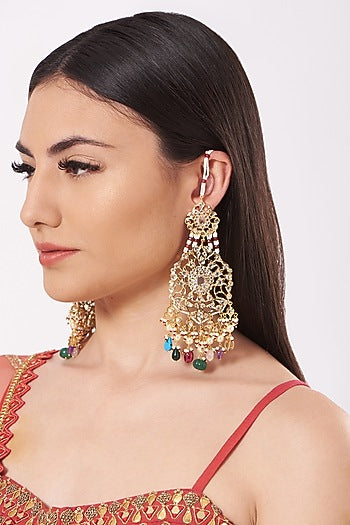 Gold Plated Chandbali Earrings
