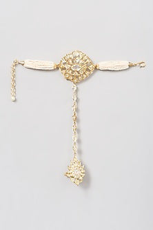 Gold Plated Pearl Hathphool