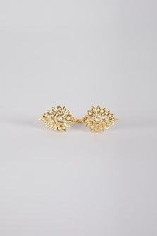Gold Plated Adjustable Ring With Kundan