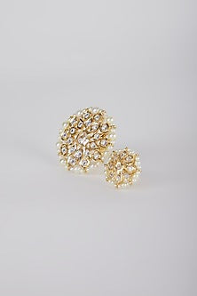 Gold Plated Pearl Adjustable Ring