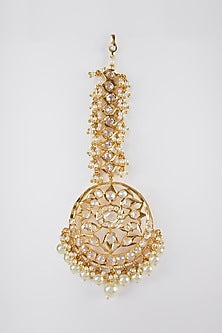 Gold Plated Kundan Maang Tikka
