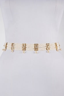 Gold Plated Kundan Waist Belt