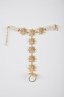 Gold Plated Pearls & Kundan Bracelet