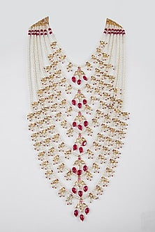 Gold Plated Red Onyx Necklace