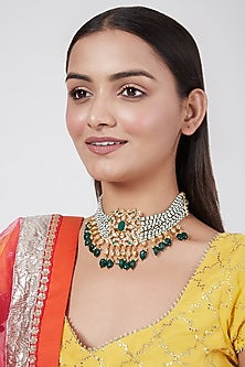 Gold Plated Pearls Choker Necklace