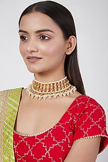 Gold Plated Kundan Choker Necklace