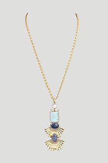 Gold Plated Lapis Lazuli Necklace