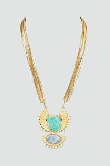 Gold Plated Turquoise Necklace