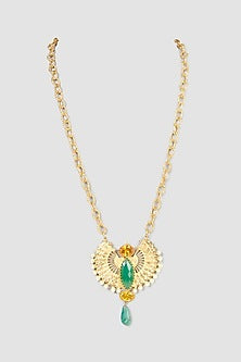 Gold Plated Agate Necklace