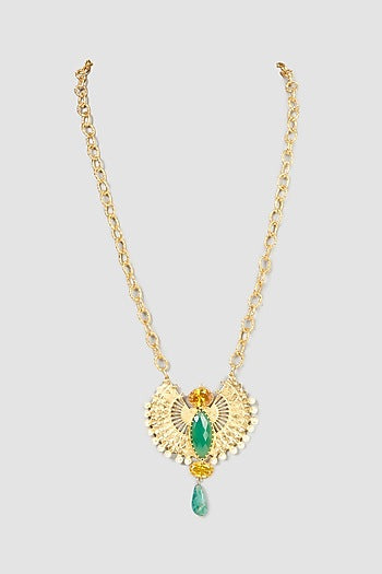 Gold Plated Agate Necklace