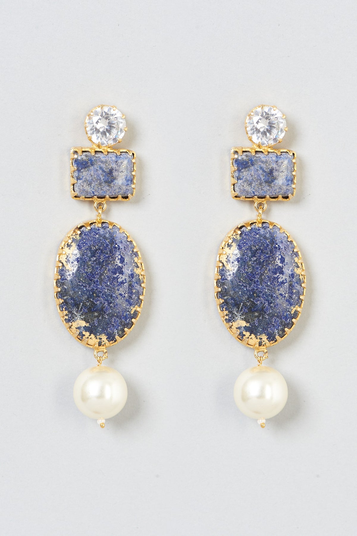 Gold Plated Turquoise Earrings