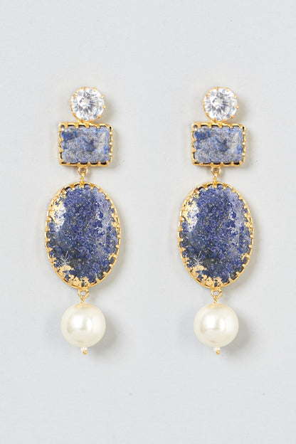 Gold Plated Turquoise Earrings
