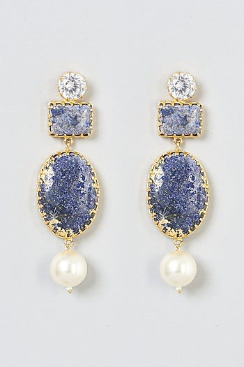 Gold Plated Turquoise Earrings