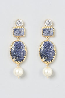 Gold Plated Turquoise Earrings