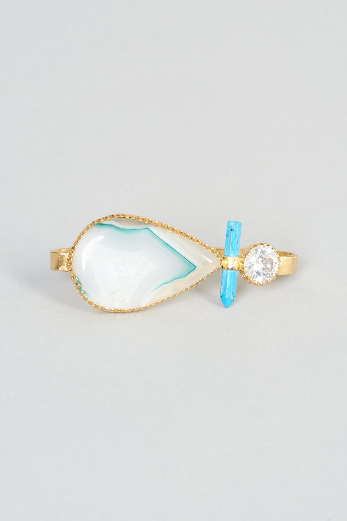 Gold Plated Turquoise Cuff