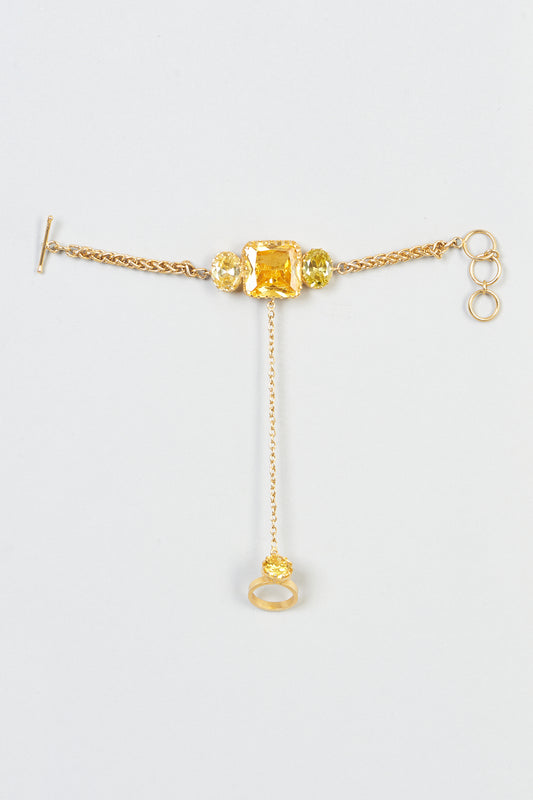 Gold Plated Crystal Hand Harness