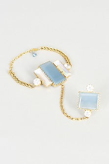 Gold Plated Agate Hand Harness