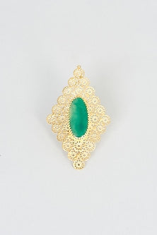 Gold Plated Agate Ring