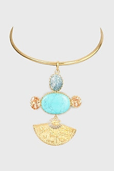 Gold Plated Turquoise Necklace