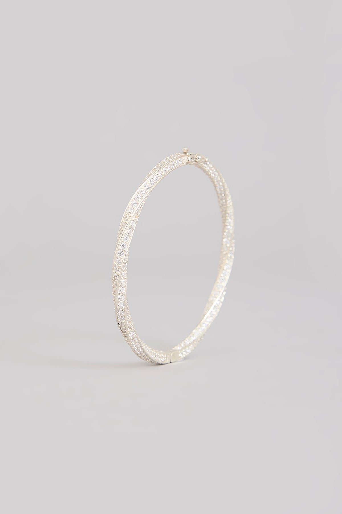 Gold Finish Moissanite Polki Bracelet In Sterling Silver