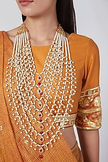 Gold Plated Seven Layered Necklace