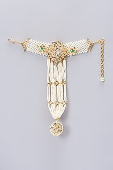 Gold Plated Pearl Hand Harness