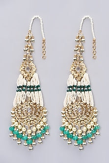 Gold Plated Pearl Chandbali Earrings