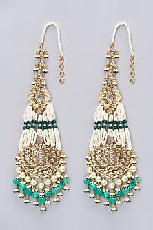 Gold Plated Pearl Chandbali Earrings
