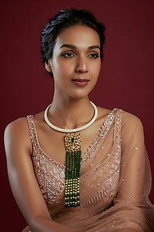 Gold Plated Kundan Polki Necklace
