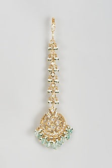 Gold Plated Kundan Polki Maangtikka
