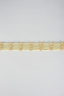 Gold Plated Kundan Polki & Pearl Waistbelt
