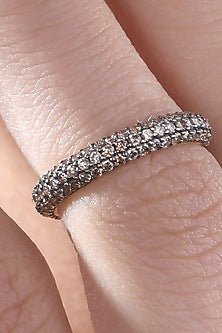 18 Kt Yellow Gold Diamond Stackable Midi Ring