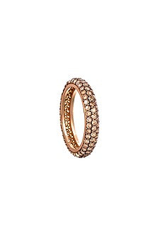 18 Kt Yellow Gold Diamond Stackable Ring